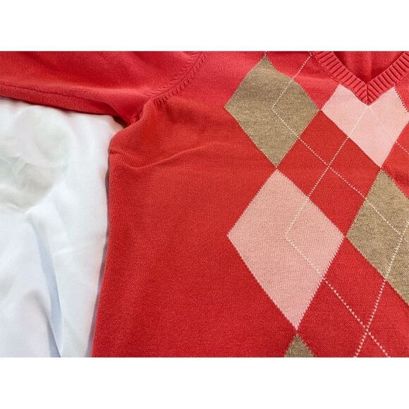Izod Crewneck Sweater | Salmon Argyle - Picture 12 of 12